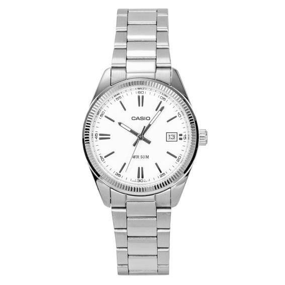 Casio Analog Stainless Steel White Dial