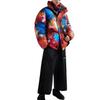 Li Ning CF Série Wu Xing Tie-Dye Veste Lâche en Duvet de Canard Courte Veste Homme Multicolore AYMR512-1