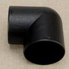 75mm Parking Heater Air Vent Ducting Flat Elbow Pipe Outlet Exhaust Connector L-shape Black Plastic