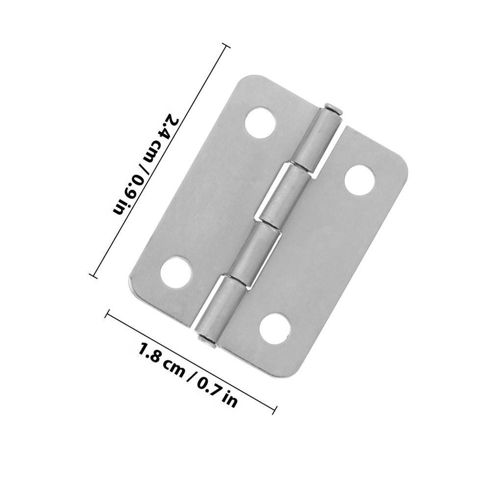 20Pcs Jewelry Box Hinges Iron Hardware Durable Not Easy to Fade DIY Accessory Small Hinges DIY Accessories 1.2inch Mini Hinge