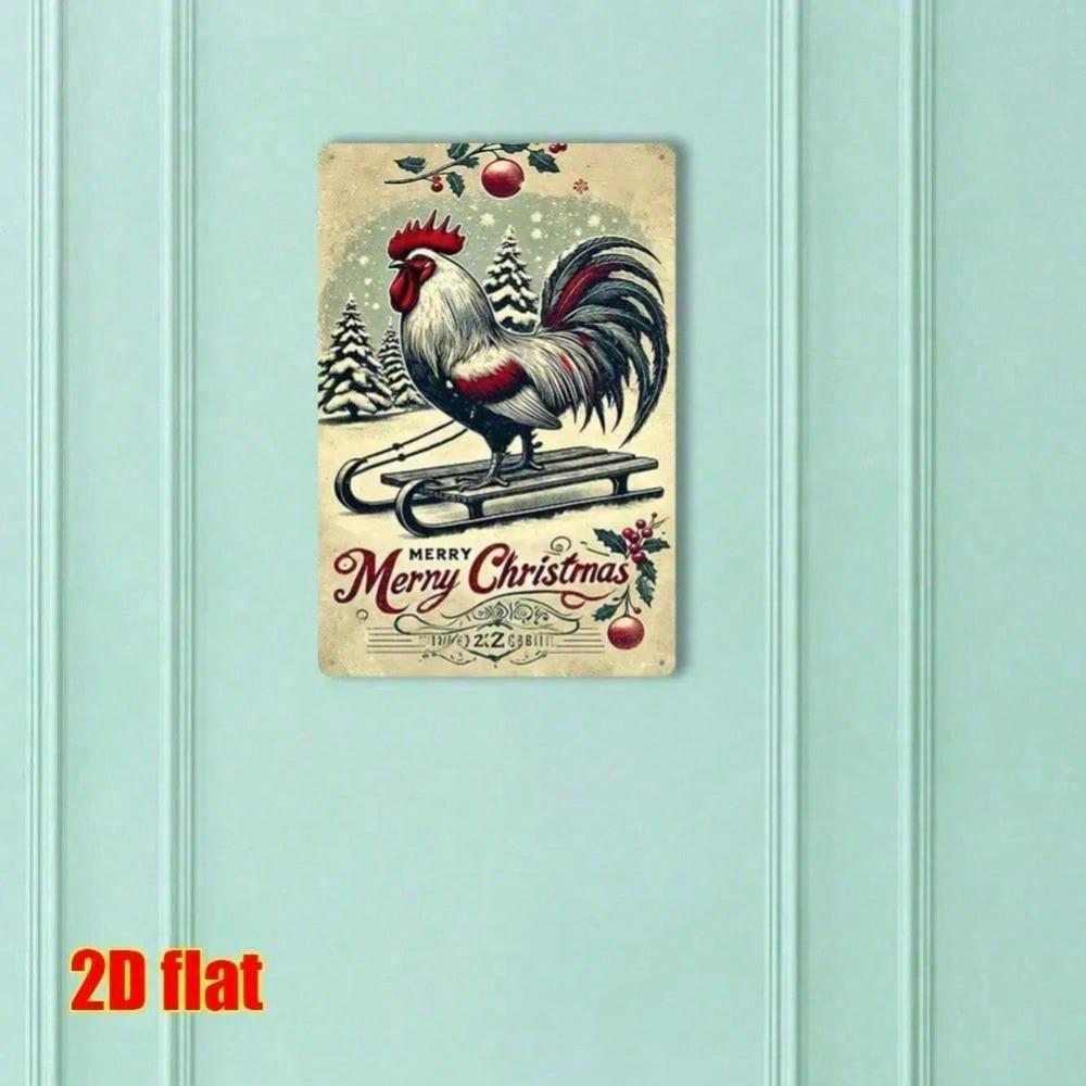Retro Metal Tin Sign Skiing Chick Merry Text 8x12 Inch Wall Art Decor Plaque For Home Bar Cafe Garage Farmhouse