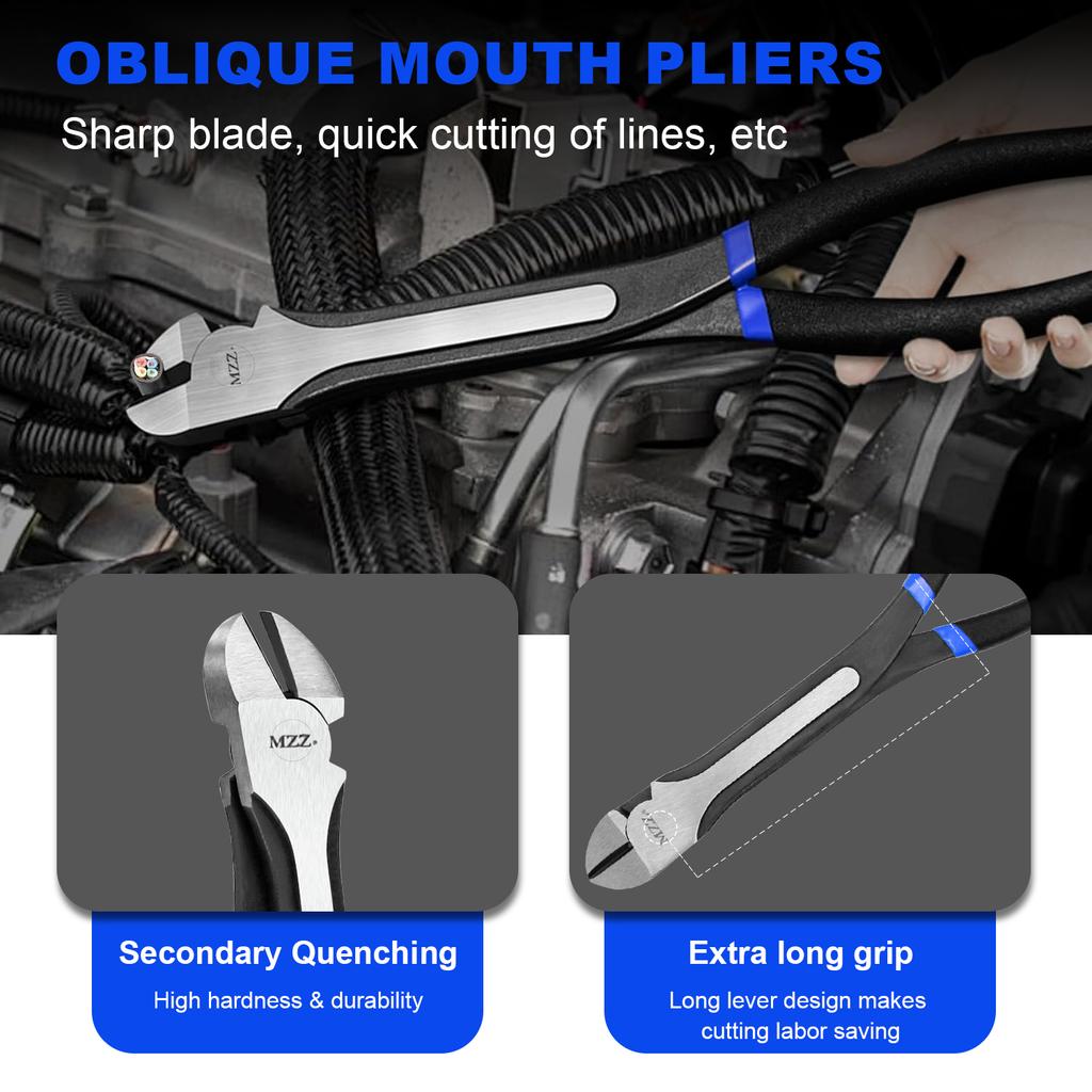 5 PCS 11" Extra Long Needle Nose Pliers Tool Set, Premium CRV Steel,for Hard-to-Reach Narrow Spaces