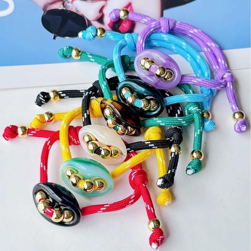 Trendy MultiColor Pig Nose Colorful Beaded Woven Bracelet For Women Colorful Adjustable Hand Rope 1116 Fashion Jewelry