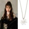 Flower Pendant Necklace for Women Geometric Single Layer Necklaces Adjustable Neck Chain Fashion Hipster Jewelry