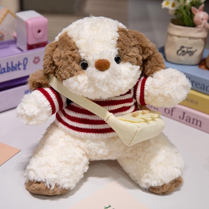 25cm Gute Nacht Hund Plüsch Spielzeug Weichen Pullover Hund Plüsch Kissen Stofftier Puppen Kinder Baby Weihnachten Geschenke Dekor