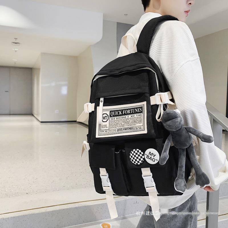 Unisex Forest-Style Shoulder Bag: Trendy, Spacious Backpack & Messenger Bag for Students