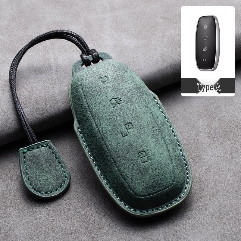 2022 Denza D9 Key Case: Woolen Leather Full Cover for Model N7 EV/DM-i PHEV