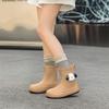 Rain shoes female cute cartoon outer wear waterproof glue rain shoes fashionable versatile light soft velvet warm