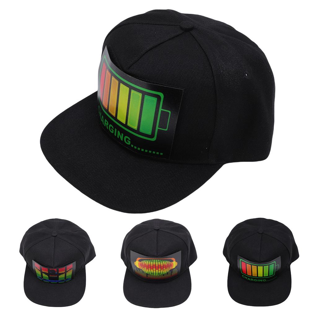 LED Hat Light Up Baseball Cap Sound Activated Luminous Hat for Party Club Festival Stage Performance
