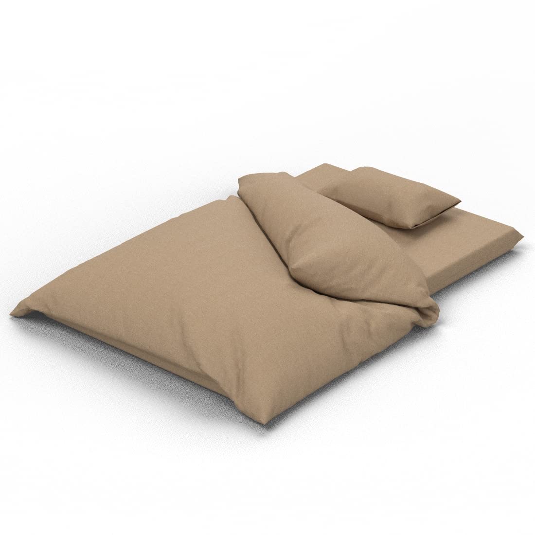 

offtime Duvet cover set futon fabric Brown Smooth Easy to dry All seasons Machine washable AJ029KPSSD [Off Time] (for mattress) Linen-like Semi-double