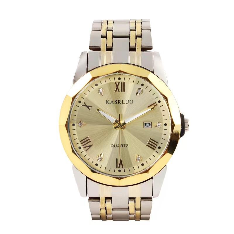 Men'S Watch Business Simple Fashion Trend Calendar Steel Belt High-End Waterproof Men'S Watch Exquisite Luxury