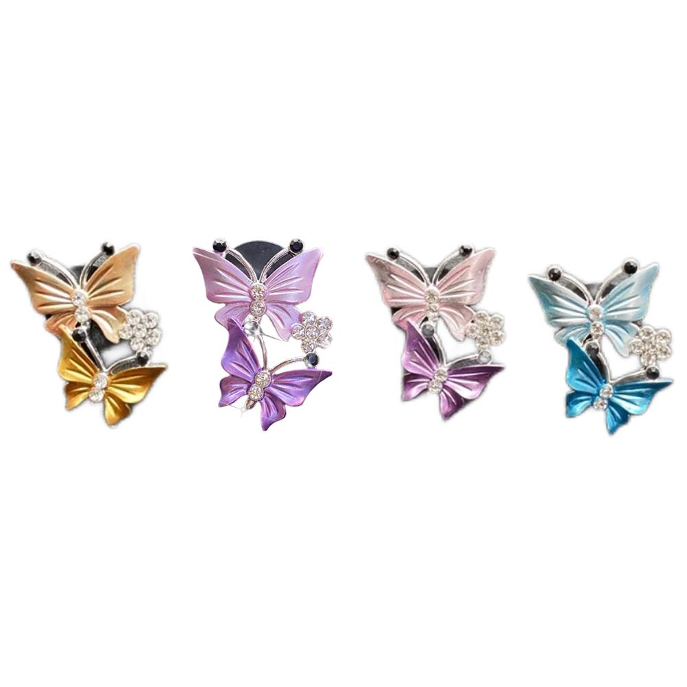 2Pcs Butterfly Car Air Vent Clip Car Fragrance Car Diffuser Air Freshener Rhinestone Car Bling Accessories
