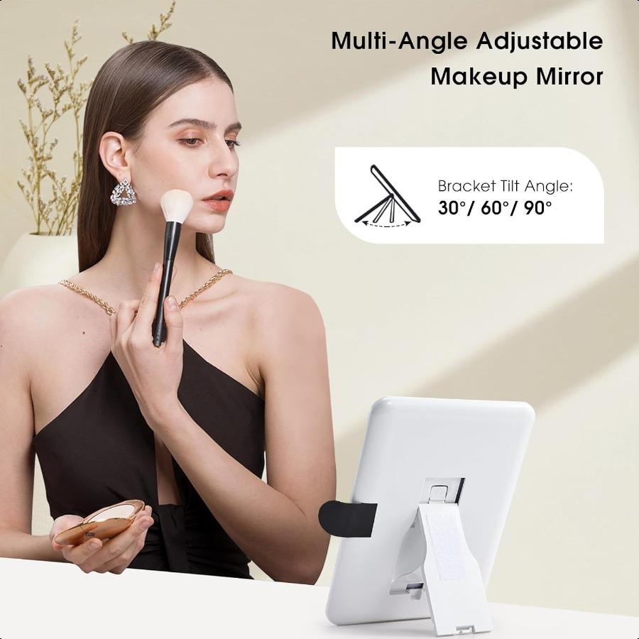 

Кожаный кейс для макияжа со светодиодным зеркалом 11,4 дюйма Дорожная косметичка Регулируемая яркость в 3 цветах Органайзер для косметики Артис United States