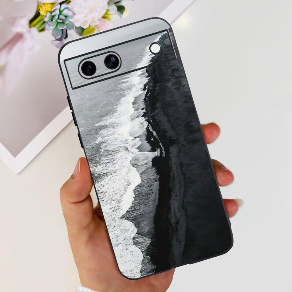 For Google Pixel 8a / Pixel 8 / Pixel 8 Pro Black Silicon Case For Google Pixel8a Pixel8 8Pro Fashion Cool Soft TPU Phone Cases