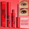 Mascara Rosso a Tubo a Lunga Tenuta DUNUF: Allungante, Volumizzante, Incurvante, Resistente alle sbavature, Nero Freddo per Occhi Elettrici.