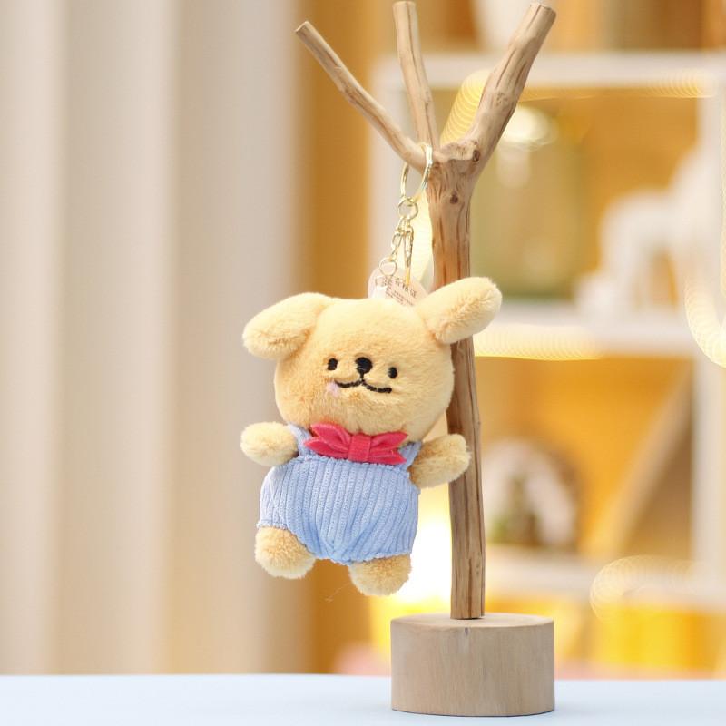 Dog Keychain Maltese Plush Toy Animal Doll Cartoon Decoration Gifts Pendant