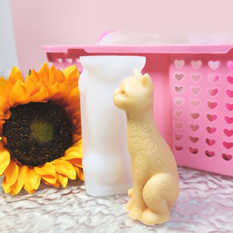 Multipurpose 3D Lovely Cats Flexible Silicone Mold Portable for Resin and Plaster Art Projects and Special Gifts