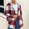 Damen Karo Kapuzenhemdjacke