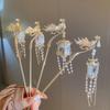 LED Lantern Dangling Hairpin Tassels Buyao Hair Stick Antique Acrylic Hair Pin for Female Chinese Costume Accessories