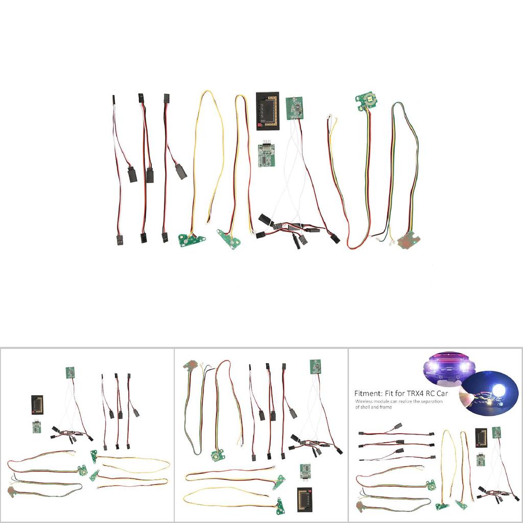 RC Car Front Rear LED Lights Group Wireless Signal Set Fit for TRX4 RC Car Model