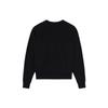 Maison Kitsune Back To Series FW22 Solid Color Fox Patch Round Neck Pullover Sweatshirt Women sweatshirt Black JW00319KM0001-P199
