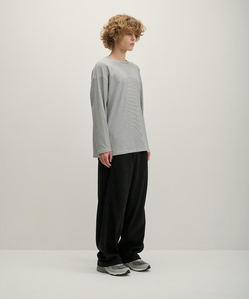GNOK Pin Stripe Long Sleeve T-Shirt [White]
