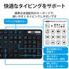 ELECOM Bluetooth Keyboard, Full Size, TK-FBM120KBK, Slim Membrane Type, Multi-Pairing with 3 Devices, with Numeric Keypad, Black
