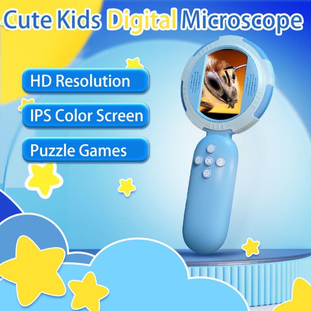 8 LED Lights Digital Microscope 100X Mini Microscope Handheld Magnifying Glass  Gifts for Kids