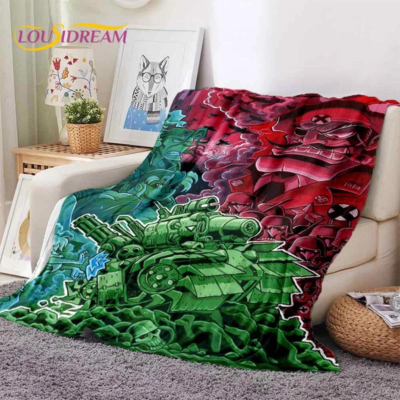 Metal Slug Classic Retro Game Cartoon Soft Flannel Blanket for Beds Bedroom Sofa Picnic,Throw Blanket for Cover Outdoor Leisure