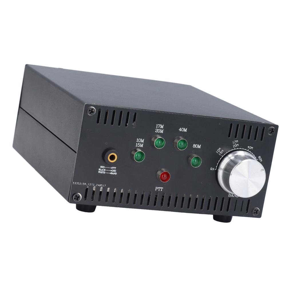 Amplificador de Potencia Portátil de Onda Corta 100W 12-15V 2MHz a 30MHz Amplificador de Potencia de Onda Corta con 4 Engranajes LPF Soporte para Icom