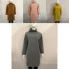 Womens Winter Long Pullover Sweatshirts Featuring Cozy High Neck Design And Split Hem