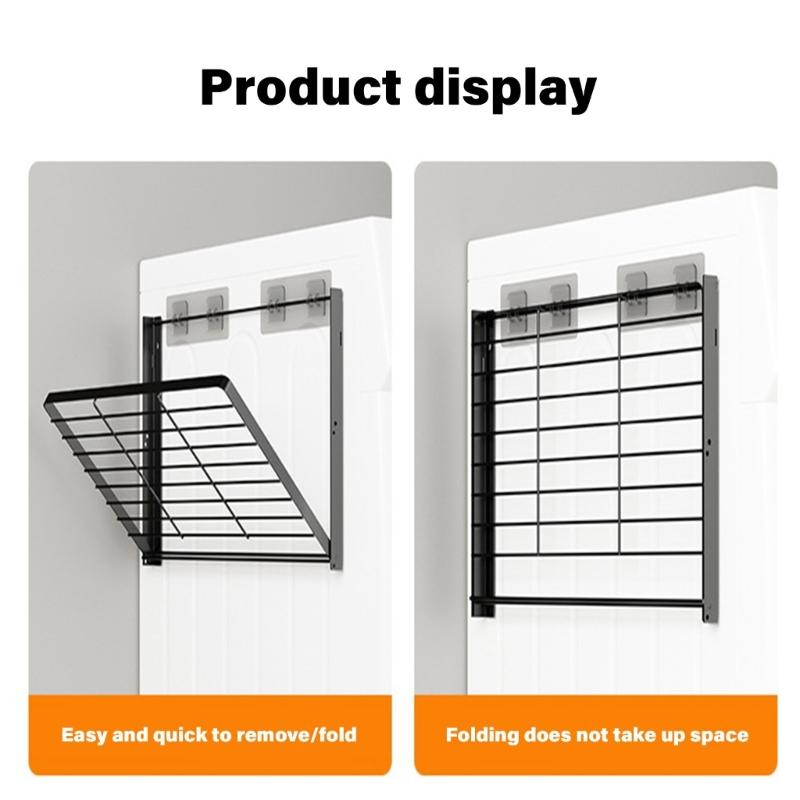 Foldaway Washer Side Shelf Easy Installation Wall Mount Organizers Space Efficient for Small Bathrooms Balcony HX6C