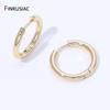 14K Gold Plated Brass Round Hoop Earring For Women Girls Fashion Circle Ring Earrings  Wedding Party Gifts