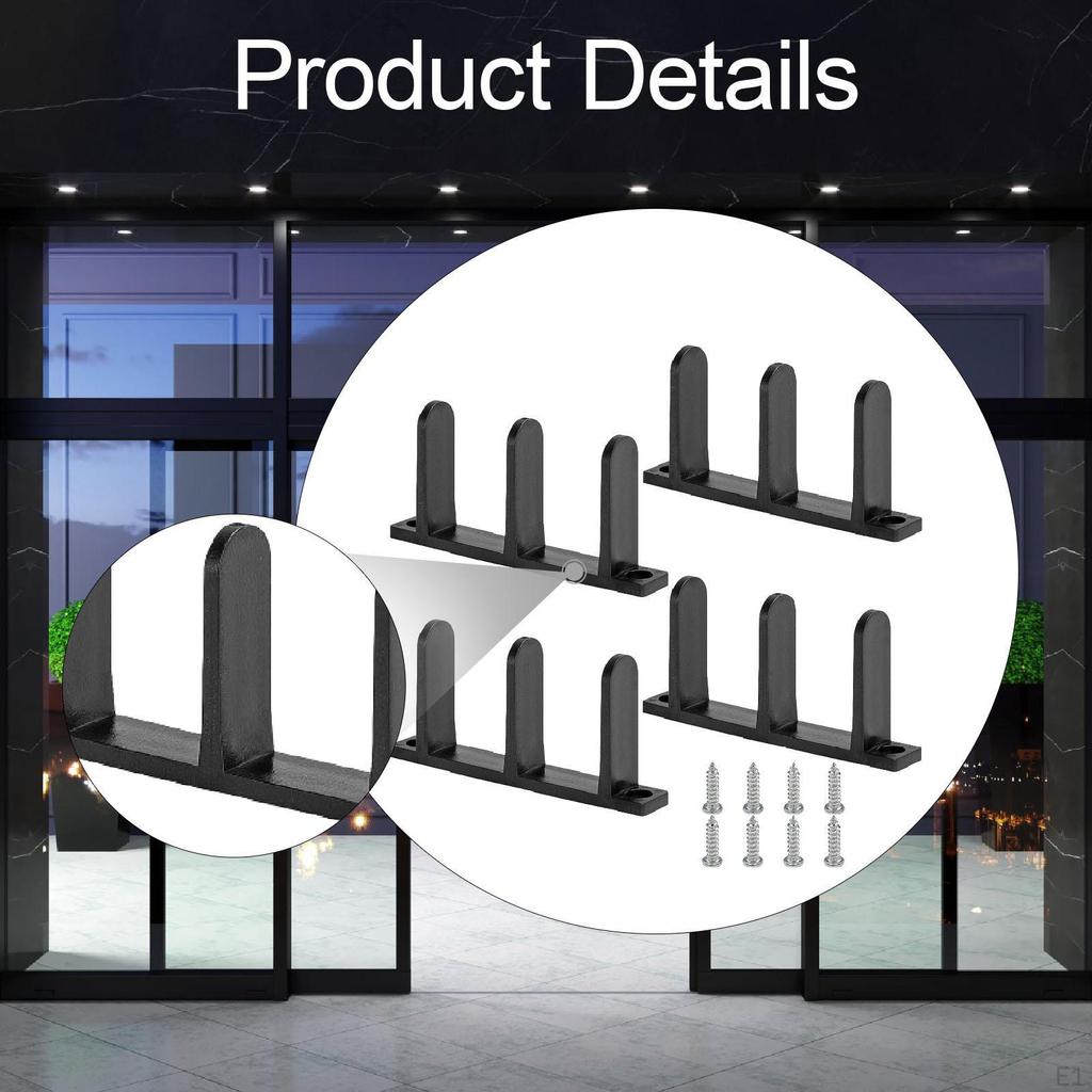 4Pcs Siding Closet Door Floor Guides Brackets Sliding Bottom for Cabinets