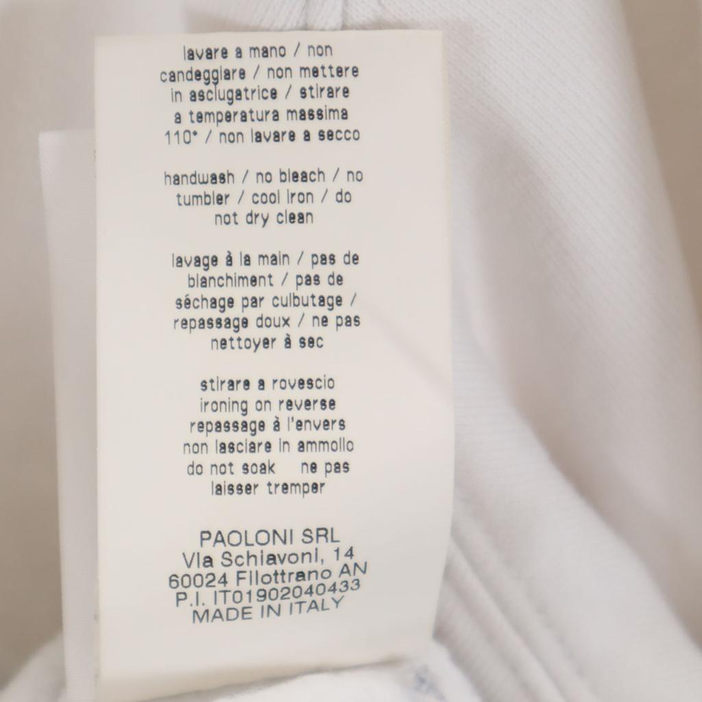 MSGM Made In Italy Long Sleeve Sweatshirts XS White Back Brushed Men's Used