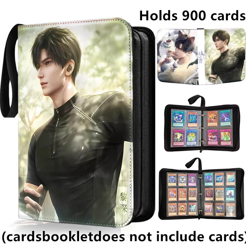 400/900pcs Love and Deep Space Card Album Book Folder 4/9 Card Slots Collections Zipper Double Pocket Card Binder Holder