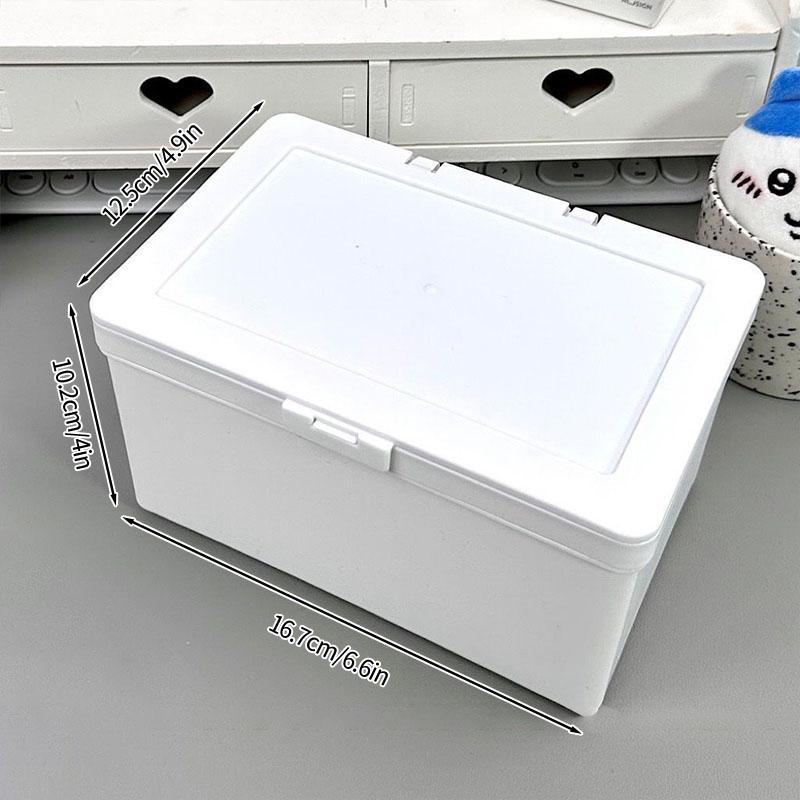 Transparent Plastic Card Storage Box 3 inch Kpop Idol Photocards Storage Case Desktop Organizer Classification Box Stationery