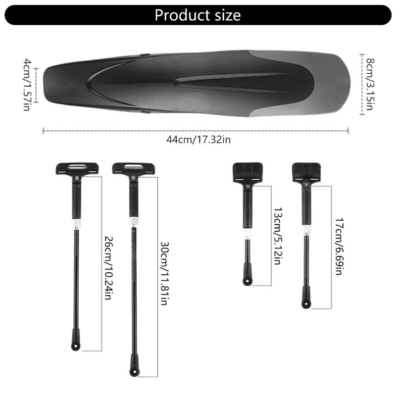 1 Set of Bicycles Front Rear Mud Guard for Mountain Bikes, Bicycles Mud Flap Adjustable Bicycles  Front Rear Mudguards