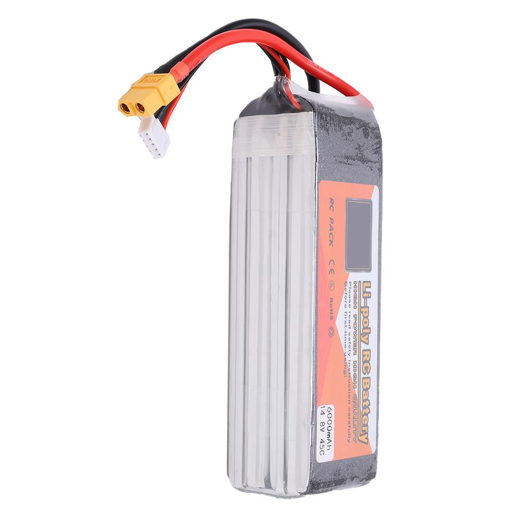 14.8V 6000mAh LiPoly Battery 45C 4S XT60 Plug Model LiPo Battery for Drone Car Airplane