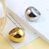 2024 High-Grade Large Curved 18K Gold Plated Stainless Steel Ring