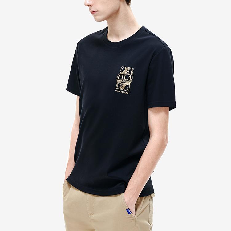 New FILA T Shirts Men's Jet Black F11M218104F-BK