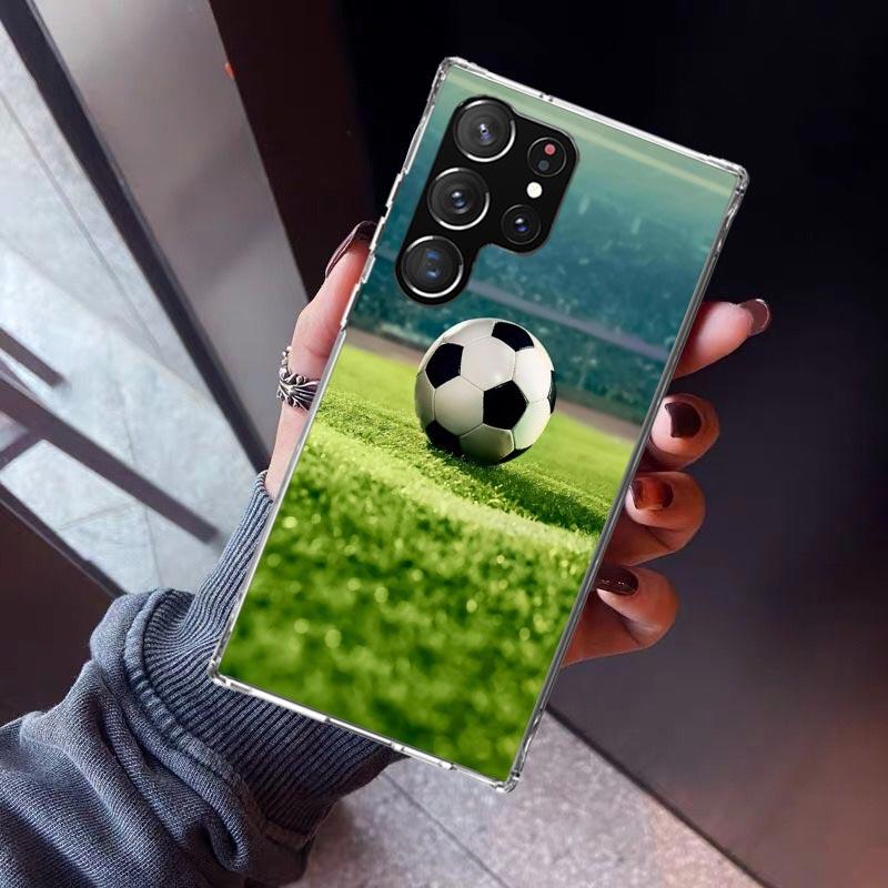

Football Soccer Ball Design Phone Case For Samsung Galaxy S23 S24 S25 Edge S26 Ultra S22 + S21 Plus S20 FE Cover Silicone Print Samsung S22 Plus