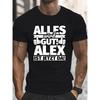 European Sizes Eye-Catching German Design ALEX T-Shirt for Men, Featuring a Short-Sleeve Round Neck, Perfect for Casual Wear And Comfortable