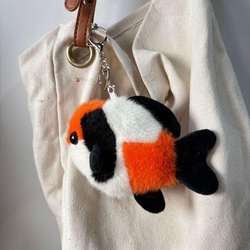 Funny Koi Fish Pendant Soft Fish Doll Keychain Cute Key Ring Gifts