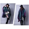 Soft New Women Cashmere Scarf Blanket Cloak Patchwork Plaid Poncho Wrap Shawl
