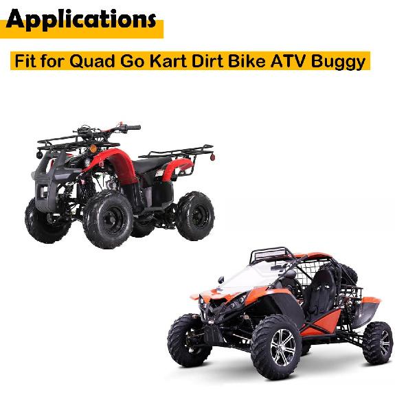 8" ATV Felge Kompatibel mit 18x9.5-8 Reifen 3-Loch für Quad Go-Kart Dirtbike ATV Buggy, Hinterrad
