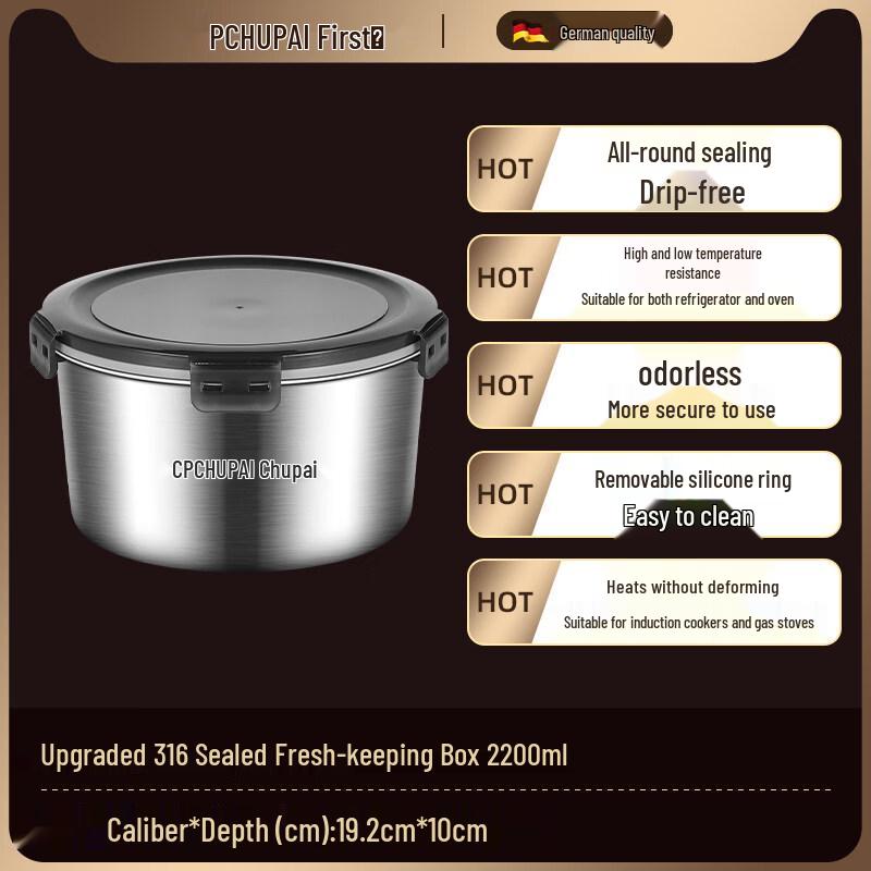 ZISIZ 316 Stainless Steel Food Storage Container