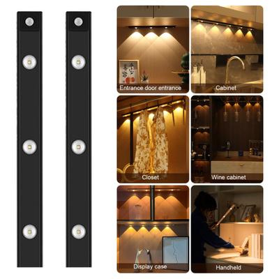 Yousheng Magnetic Closet Light Wireless Motion Sensor 3 Color Temperatures Flicker Free Dimmable Under-Cabinet Light LED Wardrobe Light