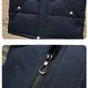 Down Cotton Waistcoat Men's Autumn and Winter Jacket Trend of Thickening Vest Shoulders Large Size Cotton Hooded Shirt Horse Jacket