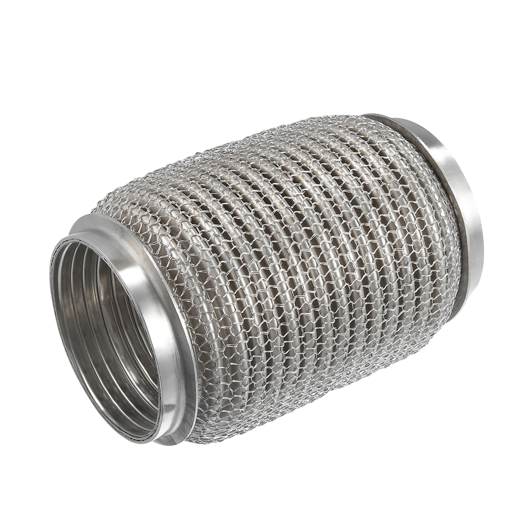 

ABSOPRO Автомобильный выхлопной гибкий выхлопной гибкий соединительный патрубок универсальный для прочной нержавеющей трубы серебристого тона, 76x152 мм, сильфон, автомобили, сталь,